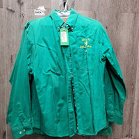 9x LS Hvy Cotton Western Shirts, "Bullets Drill Team" *vgc, stains-discolored spots