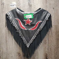 9x Show Rider Group Synthetic Leather Ponchos, Wide Cuffs, Leather Fringe, sequins *like new