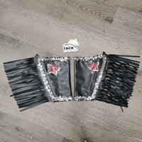 9x Show Rider Group Synthetic Leather Ponchos, Wide Cuffs, Leather Fringe, sequins *like new