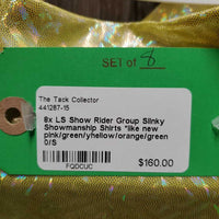 8x LS Show Rider Group Slinky Showmanship Shirts *like new