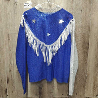 8x Show Rider Group Shirts, sequins *gc,stains, older, curled fringe
