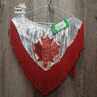 9x "Bullets" Show Rider Group Ponchos, Wide Cuffs,Tinsel Fringe, sequins *gc, rubs, faded, stains, smokey, discolored, older
