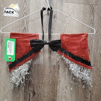 9x "Bullets" Show Rider Group Ponchos, Wide Cuffs,Tinsel Fringe, sequins *gc, rubs, faded, stains, smokey, discolored, older