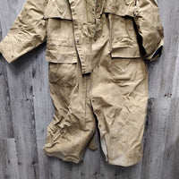 Full Length Oil Skin Coat "Bullets Drill Team" *gc, older, dirt, stains, torn lining, v.stiff, puckered & discolored collar
