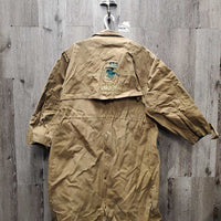 Full Length Oil Skin Coat "Bullets Drill Team" *gc, older, dirt, stains, torn lining, v.stiff, puckered & discolored collar
