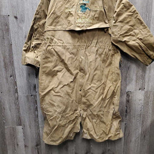 Full Length Oil Skin Coat "Bullets Drill Team" *gc, older, dirt, stains, torn lining, v.stiff, puckered & discolored collar