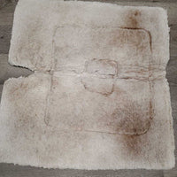 Fleece Lined Western Saddle Pad, cutback wither *gc/fair, thin, hair, dirt, v. faded, stains, rubs, pills, clumpy
