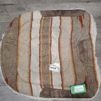 Contoured Fleece Lined Western Saddle Pad *gc/fair, rubs, clumpy, bare spots, cracks, mnr hair, dirt, pulls, pills