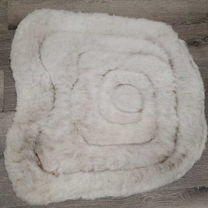Contoured Fleece Lined Western Saddle Pad *gc/fair, rubs, clumpy, bare spots, cracks, mnr hair, dirt, pulls, pills