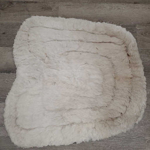 Contoured Fleece Lined Western Saddle Pad *gc/fair, mnr hair, dirt, pulls, clumpy, rubs, pills