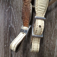 Patent Leather Headstall*gc/fair, older, scrapes, stiff, peeling edge, dirt, twists
