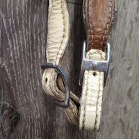 Patent Leather Headstall*gc/fair, older, scrapes, stiff, peeling edge, dirt, twists
