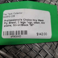 Hvy Mesh Fly Sheet, 2 legs *vgc, clean, mnr stains
