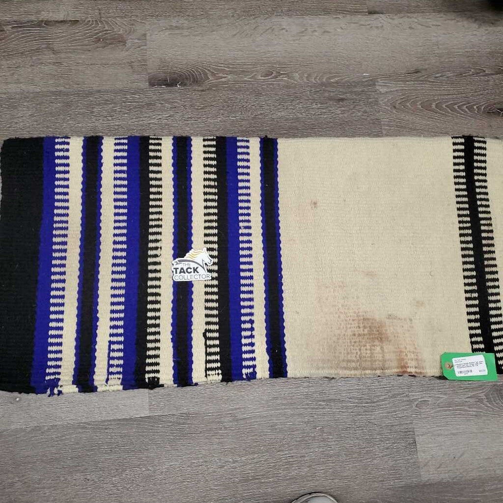 Western Saddle Blanket *gc, clean, stains, mnr hair, snags, pulls, pills