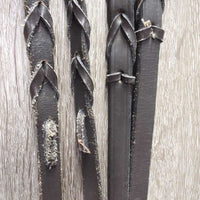 Rsd Bridle, Braided Reins *gc/fair, NO Nose, v.dry, v.stiff, mnr dirt, rubs, scrapes
