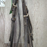 Rsd Bridle, Braided Reins *gc/fair, NO Nose, v.dry, v.stiff, mnr dirt, rubs, scrapes
