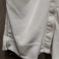 SS Show Shirt, button collar *gc, older, dingy, snags