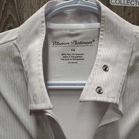 JUNIORS LS Show Shirt, snaps, snap collar *gc, clean, mnr pit stains, older, seam puckers, peeling logo