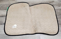 Quilt Jumper Saddle Pad, 2x piping *gc, clean, cut tabs, pilly, faded, rubs, mnr hair, puckers, threads
