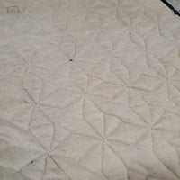 Quilt Jumper Saddle Pad, 2x piping *gc, clean, cut tabs, pilly, faded, rubs, mnr hair, puckers, threads

