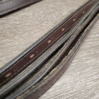 Pr Narrow Nylon Lined Stirrup Leathers *vgc, dents, edge scrapes, mnr stains & threads, .5" uneven
