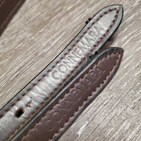 Pr Narrow Nylon Lined Stirrup Leathers *vgc, dents, edge scrapes, mnr stains & threads, .5" uneven
