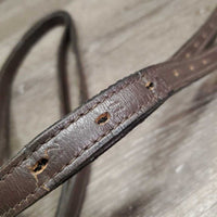 Pr Narrow Nylon Lined Stirrup Leathers *vgc, dents, edge scrapes, mnr stains & threads, .5" uneven
