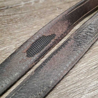 Pr Nylon Lined Stirrup Leathers *gc/fair, dents, v.rubbed, mnr stretched holes, HOLEY/Thin Spots
