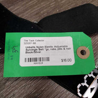 Nylon Elastic Adjustable Surcingle Belt *gc, rubs, pills & hair
