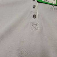 SS Show Shirt, 1/3 Bling Buttons, snap collar *gc, pits, collar: dingy & v.crinkled collar
