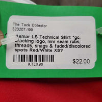 LS Technical Shirt *gc, cracking logo, mnr seam rubs, threads, snags & faded/discolored spots
