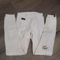 JUNIORS Ribbed Full Seat Breeches, Pull On *gc, clean, dingy, mnr stains, rubs & pills, older, seam puckers
