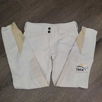 JUNIORS Euroseat Breeches *gc, seam puckers, clean, v.dingy, stains, rubs & pills, discolored seat & legs
