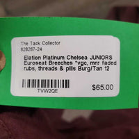 JUNIORS Euroseat Breeches *vgc, mnr faded, rubs, threads & pills
