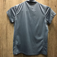 JUNIORS SS Mesh Sun Shirt, 1/4 Zip Up *vgc, seam puckers, v.mnr stain