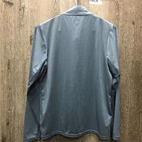 LS Sun Shirt, 1/4 Zip Up, Mesh Sleeves *gc, broken pit elastics, mnr snags