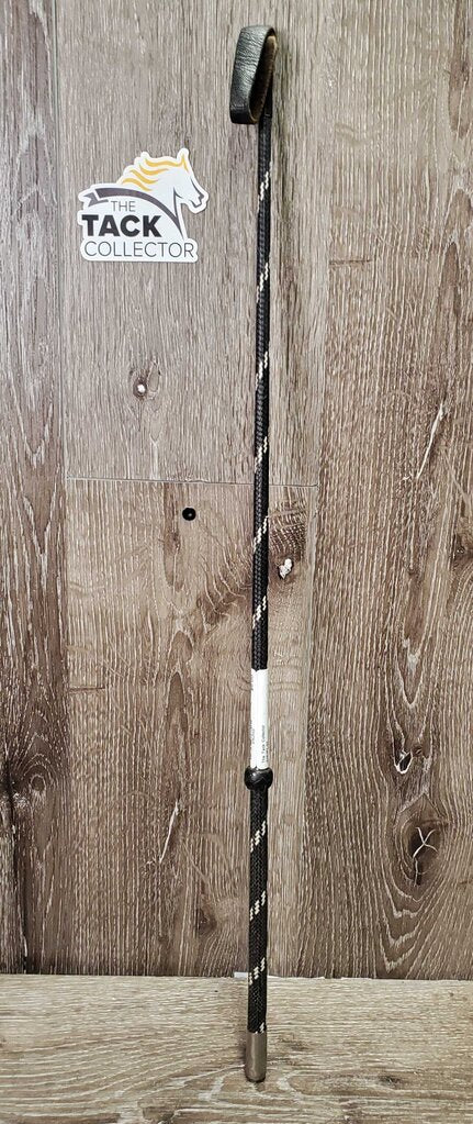 v.fine Riding Whip - Crop, end cap *gc, bent flapper, no strap, dented cap