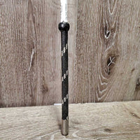 v.fine Riding Whip - Crop, end cap *gc, bent flapper, no strap, dented cap