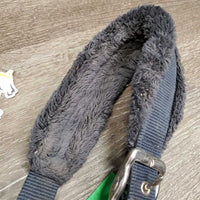 Nylon Fleece Lined Halter, adj, snap *gc, clumpy, dirty, mnr hair, snags, threads
