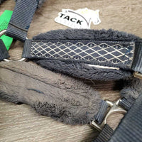 Nylon Fleece Lined Halter, adj, snap *gc, clumpy, dirty, mnr hair, snags, threads
