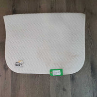 Thin Quilt Baby Saddle Pad, "Springbank Pony Club" *gc, clean, stains, puckers, mnr dingy

