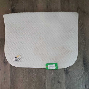 Thin Quilt Baby Saddle Pad, "Springbank Pony Club" *gc, clean, stains, puckers, mnr dingy