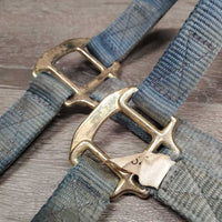 Thick Nylon Halter, adj, snap *gc/fair, faded, dirty, stains, discolored, rubs, frays