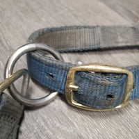 Nylon Halter, adj, snap *gc, filthy, stains, rubs, frayed holes & edges
