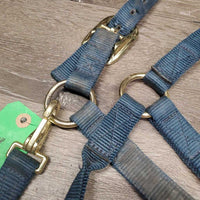Nylon Halter, adj, snap *gc, filthy, stains, rubs, frayed holes & edges
