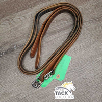 Thick Soft Nylon Lined Stirrup Leathers *gc, rubs, v.stained, creases, dirt, older, dent, hole threads
