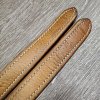 Thick Soft Nylon Lined Stirrup Leathers *gc, rubs, v.stained, creases, dirt, older, dent, hole threads

