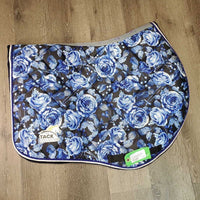 Quilt Jumper Saddle Pad, 2x piping *gc, hair, dirt, mnr rubs, stains, puckers, fray
