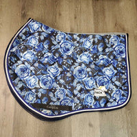 Quilt Jumper Saddle Pad, 2x piping *gc, hair, dirt, mnr rubs, stains, puckers, fray