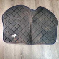 Quilt Jumper Saddle Pad, 2x piping *gc, hair, dirt, mnr rubs, stains, puckers, fray
